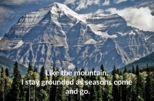 mountain with forest affirmation
