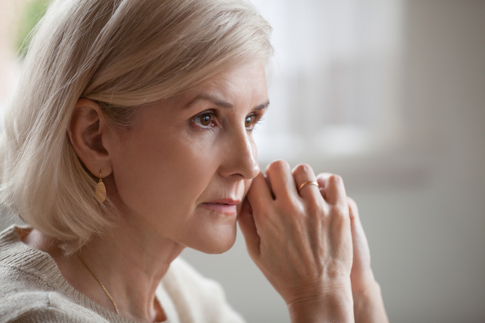 pensive woman thinking about integrated health services